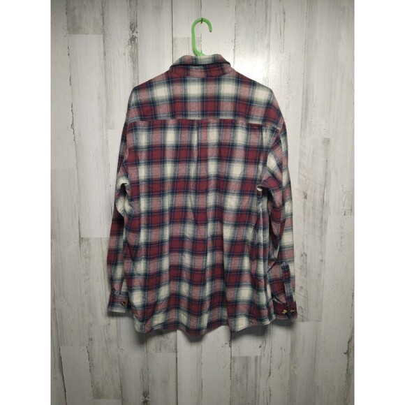 HICKORY SHIRT COMPANY CO Long Sleeve Plaid Heavy Cotton Flannel Shirt Mens XLT - Picture 6 of 6
